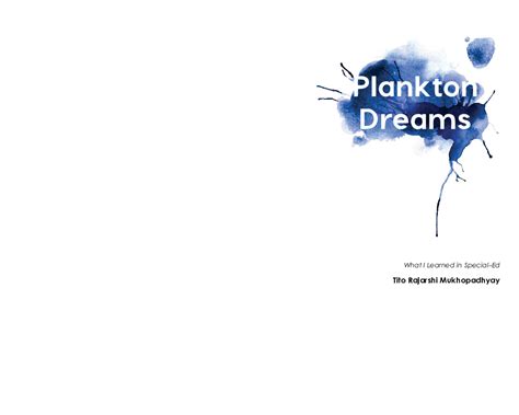 plankton dreams what i learned in special ed immediations Reader